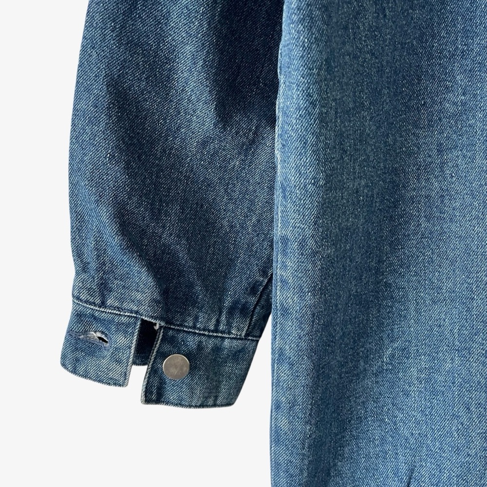 Vintage Sergio Valente Long Denim Jacket 3/4 Sleeve - Picture 9 of 16